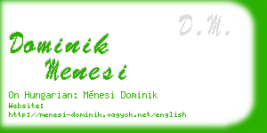 dominik menesi business card