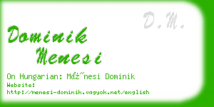 dominik menesi business card